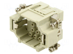 Connector: HDC | contact insert | male | CQE | PIN: 10 | 16A | 600V | 10+PE