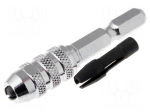 Drill holder | 0.7&divide;3mm | Kind of holder: 1/4" (E6,3mm)