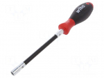 Screwdriver | hex socket | with flexible shaft | Overall len: 268mm
