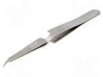 Tweezers | 120mm | for precision works | Blades: curved
