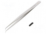 Tweezers | 140mm | for precision works | Blades: curved