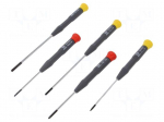 Kit: screwdrivers | Pcs: 5 | precision | Phillips,slot