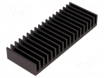 Heatsink: extruded | grilled | black | L: 37.5mm | W: 100mm | H: 15mm