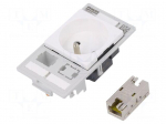 E-type socket | 250VAC | 16A | IP20 | on panel | Input: RJ45,4mm fork