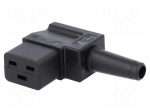 Connector: AC supply | plug | female | 16A | 250VAC | IEC 60320 | C19 (J)