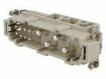 Connector: HDC | male | CX | PIN: 12(4+8) | size 104.27 | 400/690V