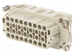 Connector: HDC | female | HEE | PIN: 32 | 32+PE | size 6 | w/o contacts