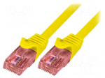 Patch cord | U/UTP | 6 | stranded | Cu | LSZH | yellow | 5m | 26AWG