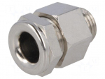 Cable gland | M10 | 1,0 | IP68 | Mat: brass | Body plating: nickel