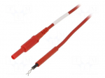 Test lead | 19A | 4mm banana plug-probe tip | Len: 1m | red