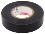 Tape: electrical insulating | W: 19mm | L: 20m | Thk: 0.18mm | black