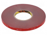 Tape: fixing | W: 12mm | L: 33m | Thk: 0.6mm | acrylic | grey | max.230&deg;C