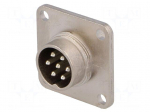 Connector: M16 | socket | male | soldering | PIN: 7 | 5A | 100V | IP65,IP67
