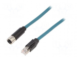 Cable: for sensors/automation | PIN: 8 | female | X code-ProfiNET