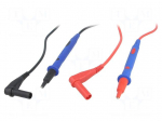 Set of test leads | Inom: 10A | Len: 1.2m | red and black