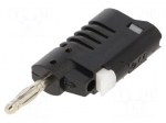 Laboratory connector: 4mm banana | plug | 36A | 30VAC | 60VDC | black