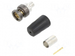 Connector: BNC | plug | straight | 75&Omega; | crimped | gold-plated
