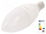 LED lamp | neutral white | E14 | 230VAC | 806lm | P: 7W | 4000K | CRImin: 80