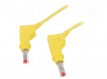 Test lead | 32A | banana plug 4mm,both sides | Urated: 600V | yellow