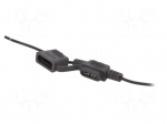 Fuse holder | 19mm | 20A | Leads: cables | 32V | Fuse: automotive ATO