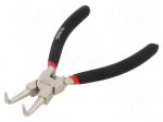 Pliers | for circlip | internal | Pliers len: 150mm | angular
