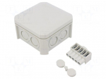 Enclosure: junction box | X: 90mm | Y: 90mm | Z: 52mm | polypropylene PP
