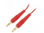 Test lead | 60VDC | 30VAC | 19A | banana plug 4mm,both sides | red