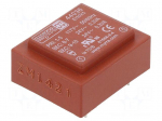 Transformer: encapsulated | 0.6VA | 117VAC | 24V | 24V | 12mA | 12mA | PCB