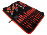 Tools set: pliers, insulation screwdrivers | bag | 1kV | 19pcs.