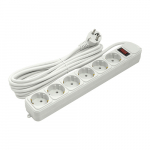 Extension cord 5m, 6 sockets, with switch