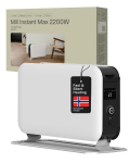 Mill | Heater | CO2200LEDMAX | Convection Heater | 2200 W | Number of power levels 3 | Suitable for rooms up to 5-30 m&sup2; | White