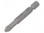 Screwdriver bit | Pozidriv&reg; | 1/4" | Overall len: 50mm