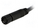 Connector: M8 | 1m | female | PIN: 4 | 3A | 30V | IP67 | straight | plug