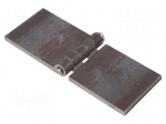 Hinge | Width: 160mm | steel | H: 60mm | without coating,for welding