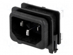 Connector: AC supply | socket | male | 10A | 250VAC | C14 (E) | IEC 60320