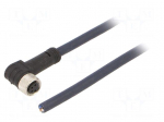 Cable: for sensors/automation | M8 | PIN: 4 | angled | 3m | plug | 30VDC