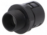 Straight terminal connector | polyamide 6 | HSSV | IP68 | black