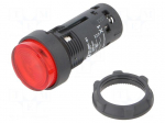 Switch: push-button | 22mm | Stabl.pos: 1 | NO | red | LED | 24V | IP65