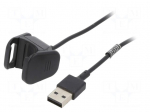 Cable: for smartwatch charging | Fitbit | 1m | 1A | black