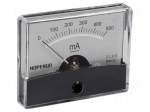 Ammeter | on panel | I DC: 0&divide;500mA | Class: 2.5 | 60x47mm
