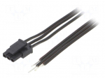 Cable | female | PIN: 3 | 0.6m | 4A | Insulation: PVC | black-red | TLYp