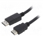 Kaabel | DisplayPort 1.2 | DisplayPort pistik, HDMI pistik | 1,8 m | must