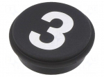 Button | round | &Oslash;21mm | black | 09 | Button marking: 3