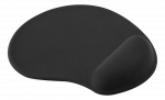 Mouse pad DELTACO OFFICE with wrist rest in gel, black / DELO-0207