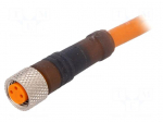 Cable: for sensors/automation | M8 | PIN: 3 | straight | 5m | plug | 60VDC
