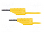 Test lead | 70VDC | 33VAC | 10A | banana plug 2mm,both sides | yellow