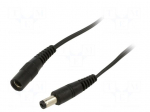 Cable | 2x0.5mm2 | DC 5,5/2,1 plug,DC 5,5/2,1 socket | straight