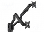 Holder | 7kg | 17&divide;27" | black | Arm len: 513mm | monitor x2