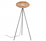 Trio-Lighting Hedda  E27 matt black/sisal stāvlampa