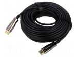Cable | HDMI plug,both sides | HDMI 2.0,optical | 20m | black
